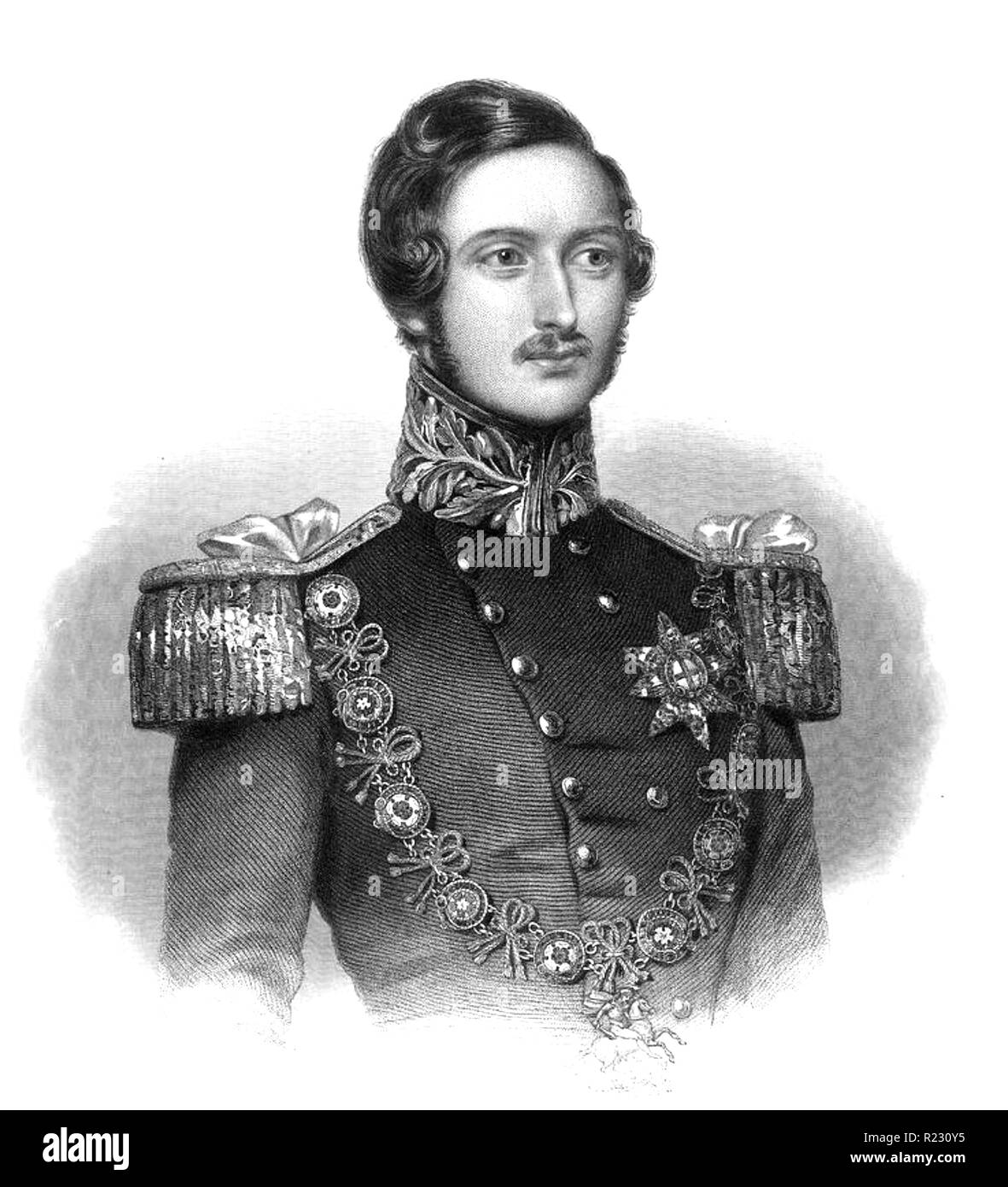 ALBERT, il principe consorte (1819-1861) marito della Regina Victoria circa 1840 Foto Stock
