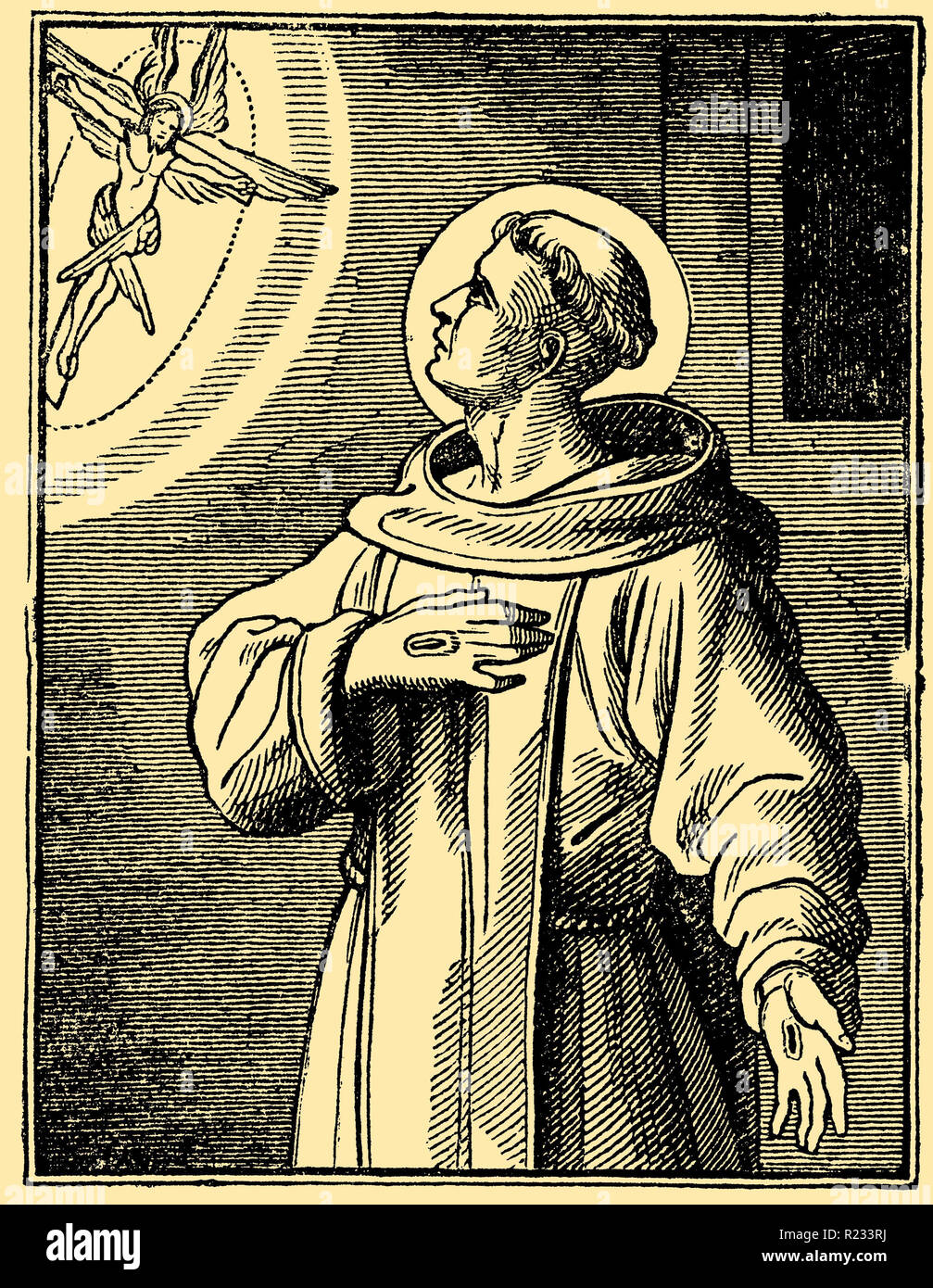 Francesco di Assisi (1181-1226), fondatore dell Ordine dei Frati Minori, santo della Chiesa Cattolica Romana, Foto Stock