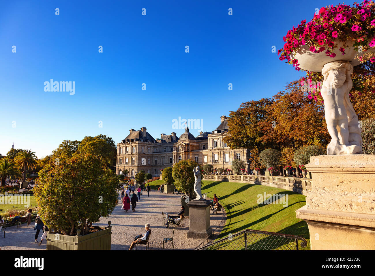 Francia, Parigi, 04 Ottobre 2018: Giardino di Lussemburgo Foto Stock