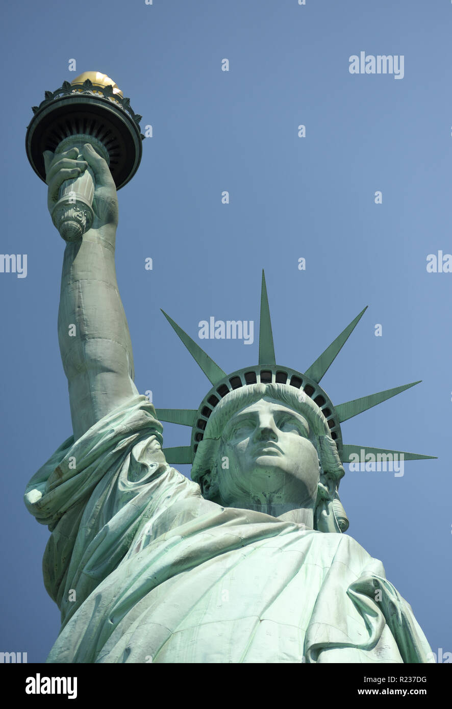 Statua della Libertà di New York, Stati Uniti d'America. Foto Stock