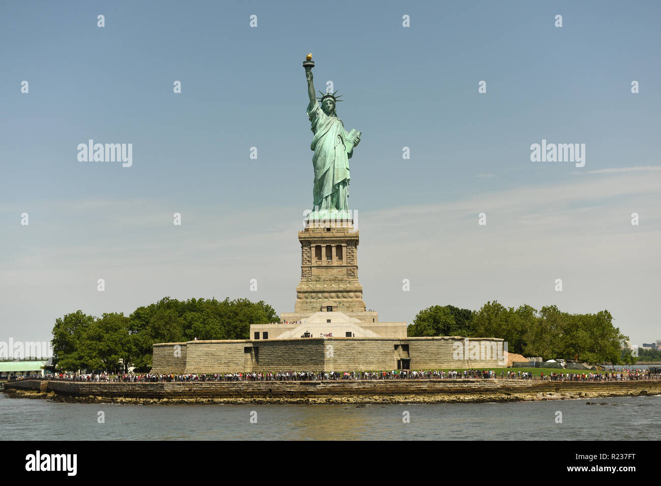 Statua della Libertà di New York City, NY, STATI UNITI D'AMERICA. Foto Stock