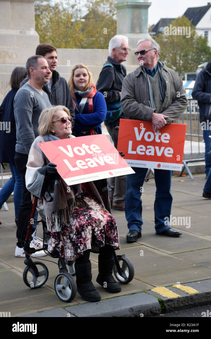 Regno Unito Unity "riprendere il controllo' pro-Brexit protesta. Norwich contro i fascisti hanno organizzato un grande bancone-dimostrazione. Norwich, Regno Unito 10 novembre 2018 Foto Stock