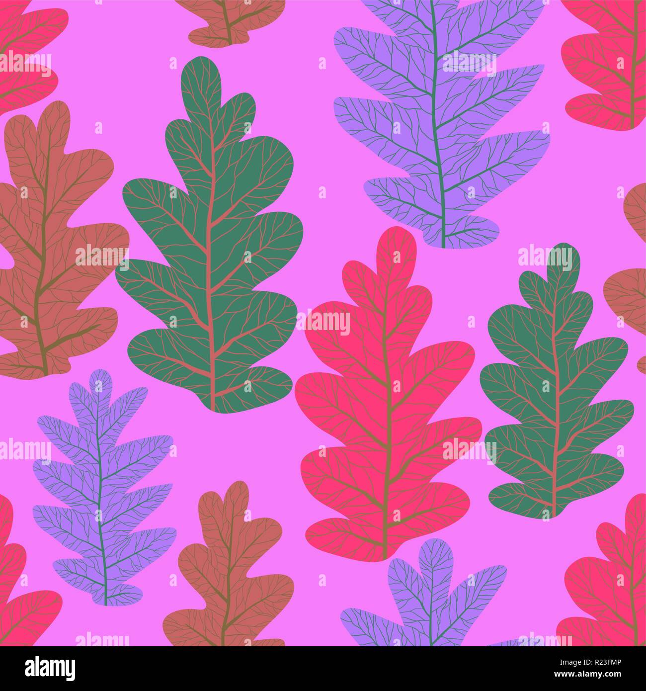 Foglie di pattern della natura Illustrazione Vettoriale