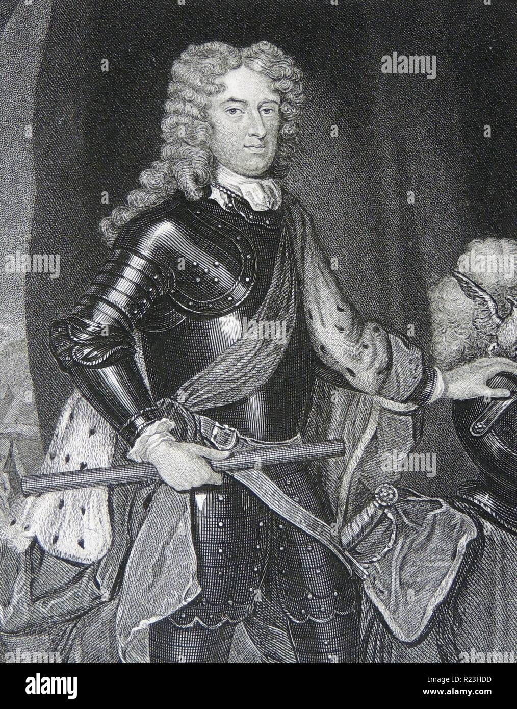 John Churchill, primo Duca di Marlborough (1650-1722) soldato inglese. In comando supremo di inglesi e olandesi forze durante la Guerra di Successione spagnola (1701-1714). Foto Stock