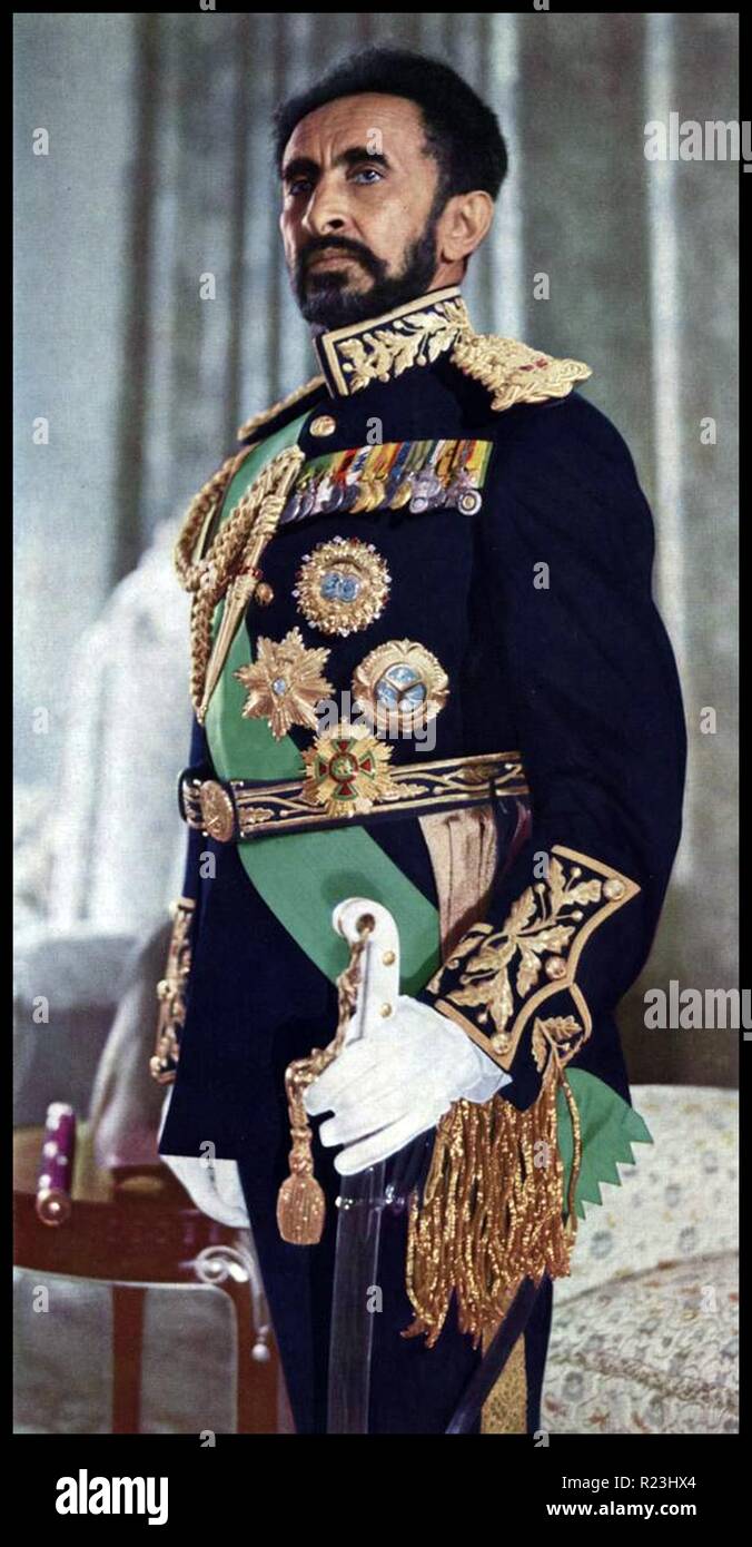 Haile Selassie I, (1975); data di nascita Tafari Makonnen Woldemikael, era Etiopia reggente dal 1916 al 1930 e l'imperatore di Etiopia dal 1930 al 1974 Foto Stock