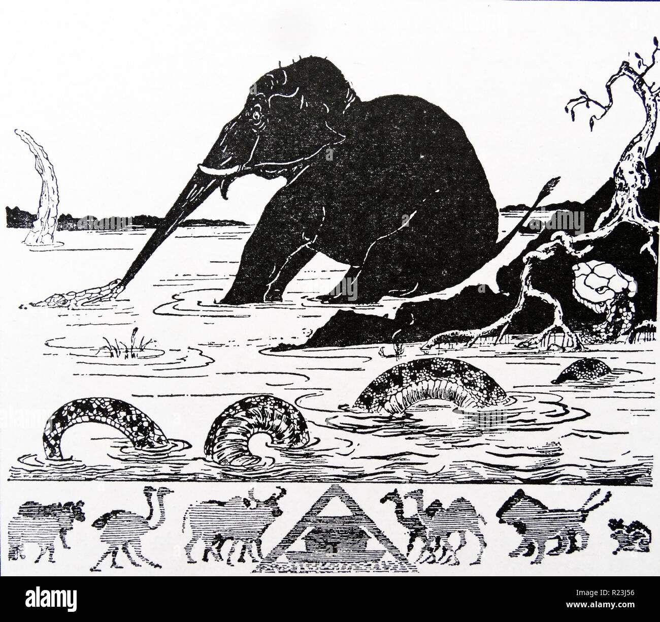 Solo così le storie per bambini pubblicato in 1902 e scritto da Joseph Rudyard Kipling (1865 - 1936) Inglese breve storia scrittore, poeta e romanziere Foto Stock