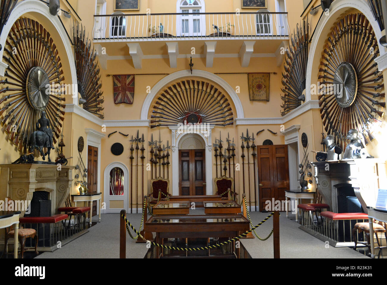 L'Armeria Hall a Inveraray Castle, Inveraray Scozia, Regno Unito Foto Stock