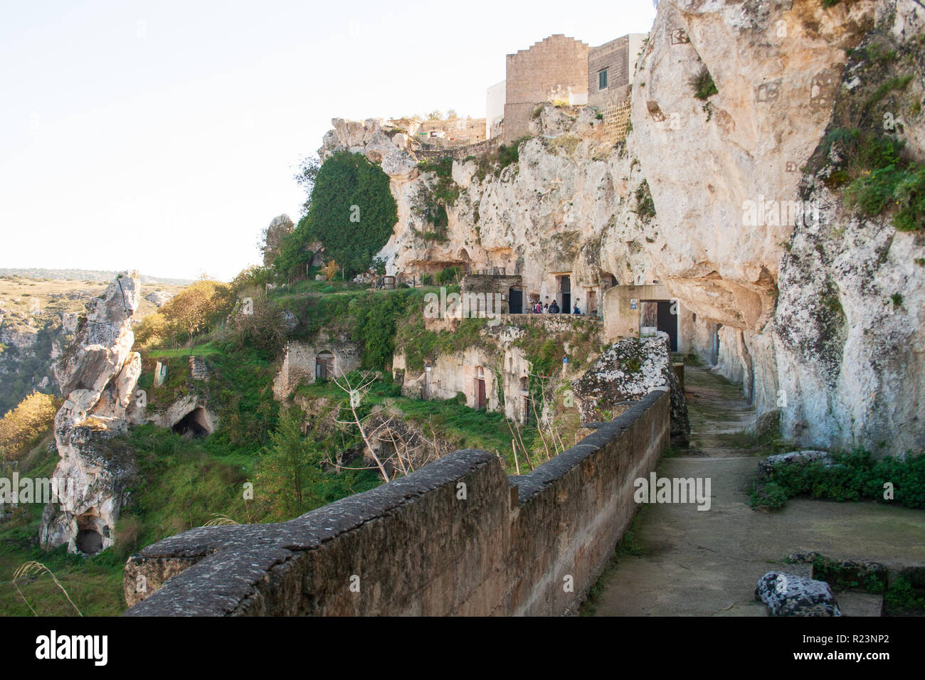 Grotte di sassi o pietre di Matera capitale europea della cultura 2019, la Basilicata, Italia Foto Stock