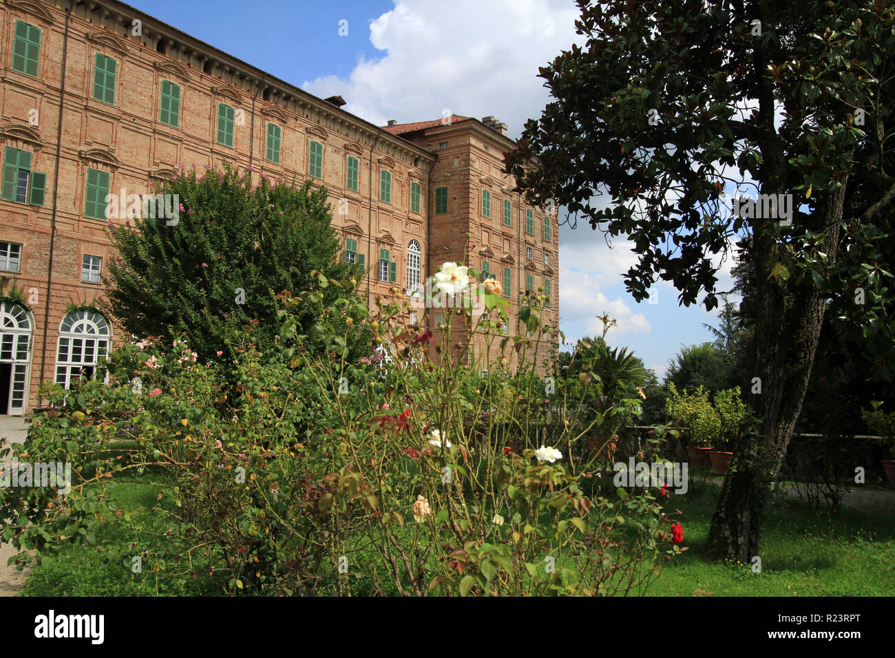 Giardini di Agli Palazzo Ducale . Patrimonio mondiale dell'Unesco. Piemonte Italia. Foto Stock