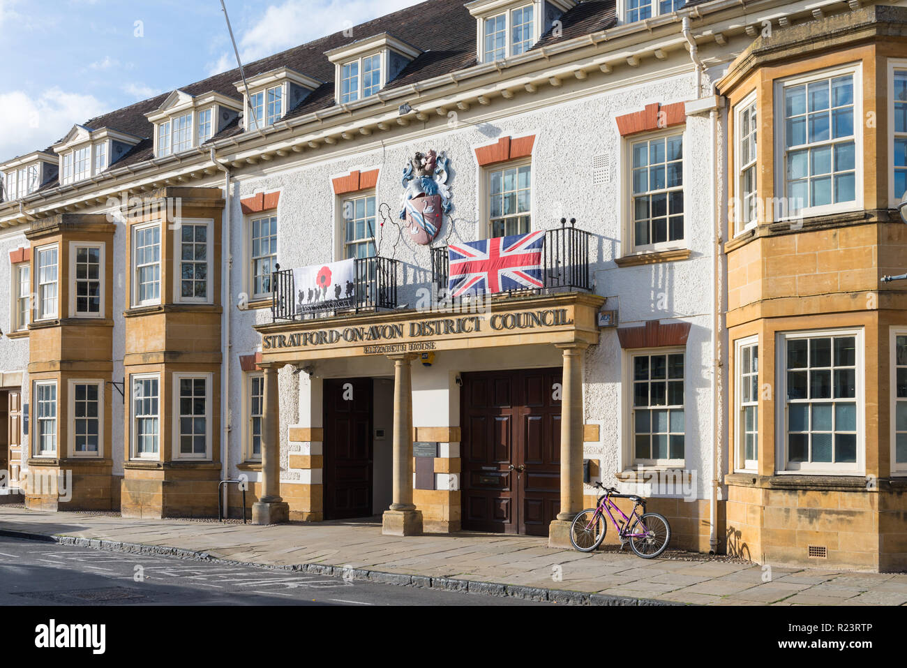 Elizabeth House, casa a Stratford-su-Avon consiglio del distretto in Church Street, Stratford-upon-Avon, Warwickshire Foto Stock