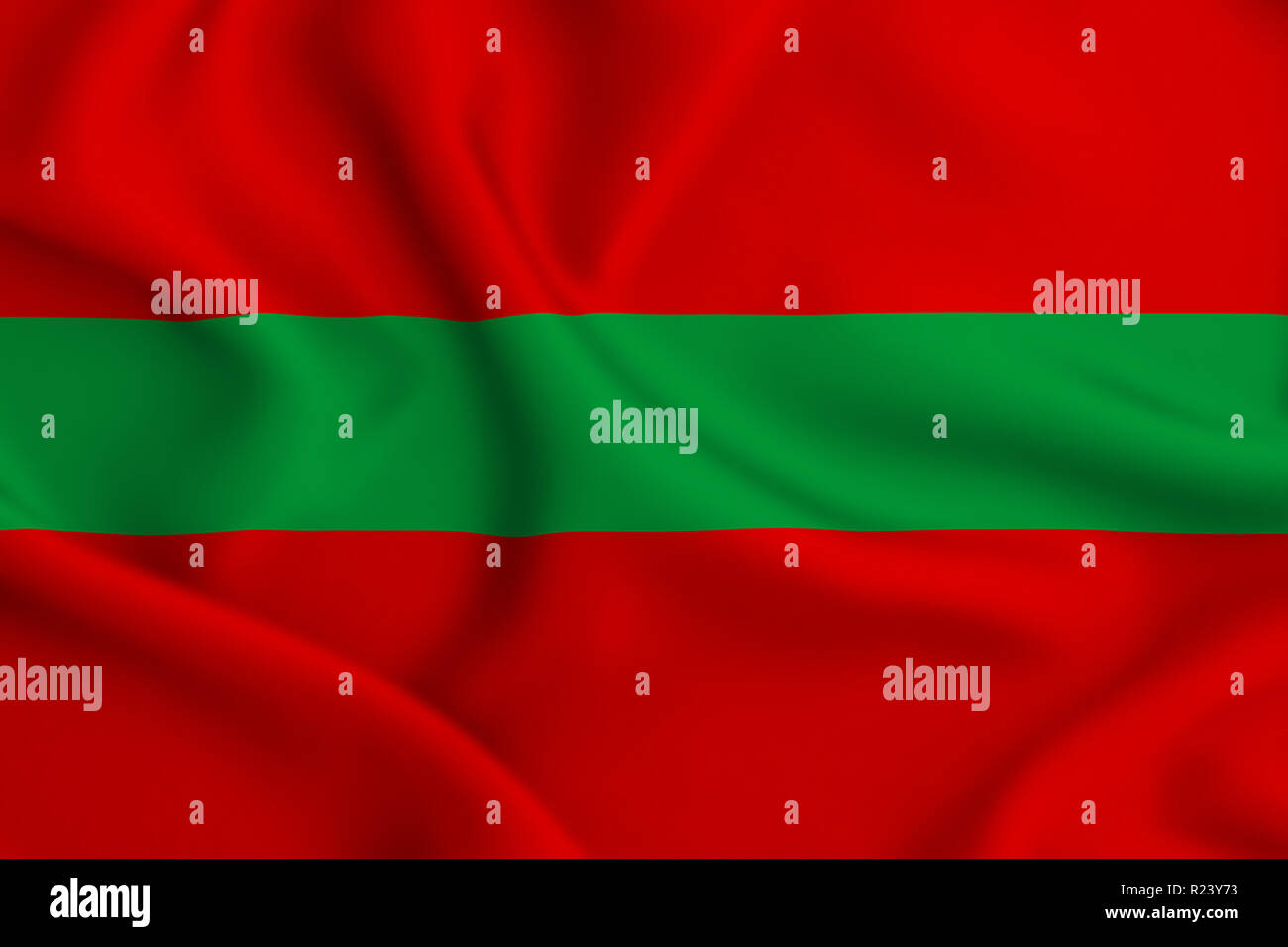 Transnistria 3D sventola bandiera illustrazione. La texture può essere utilizzato come sfondo. Foto Stock