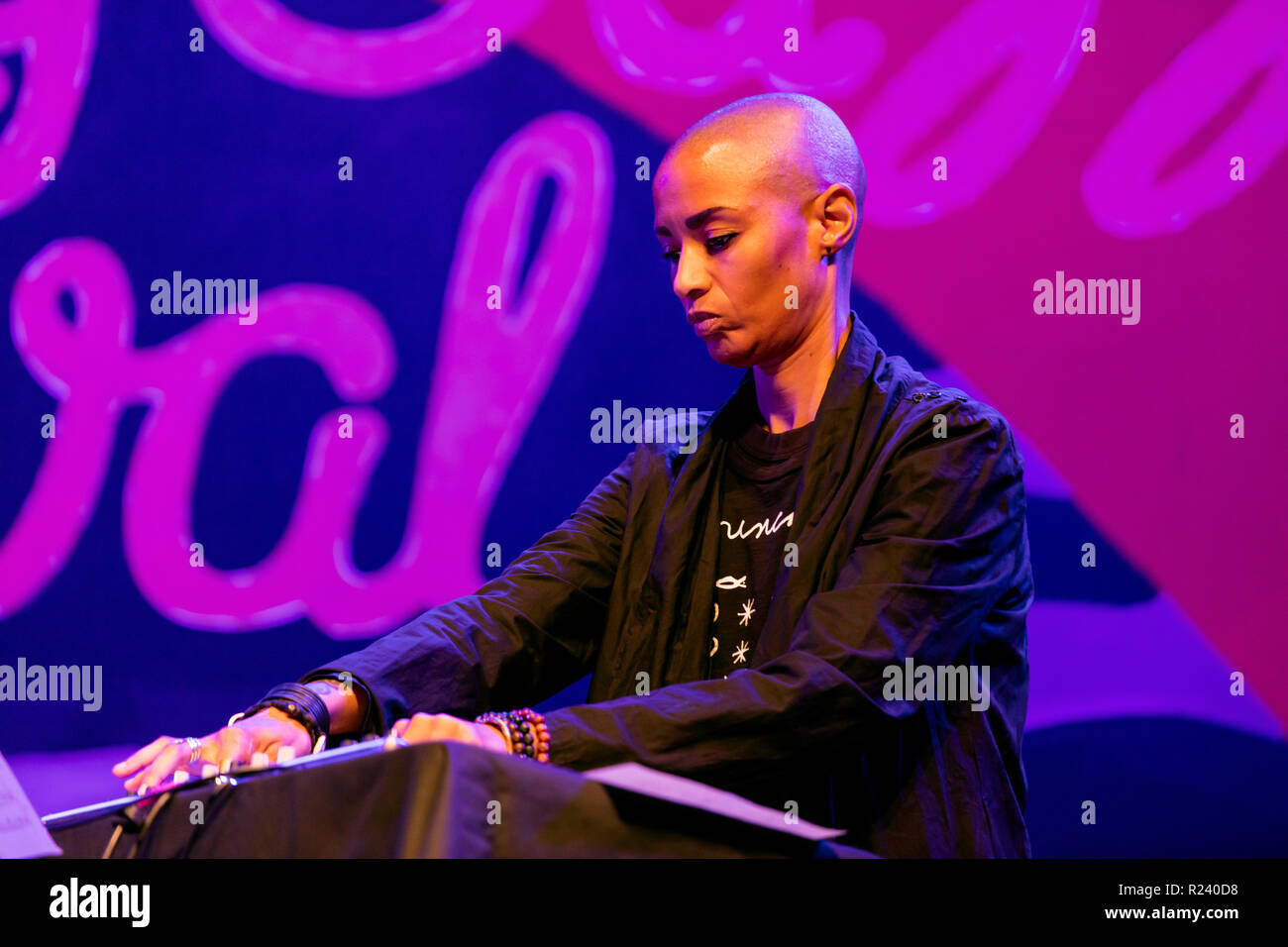 SHAMIE ROYSTON gioca tastiere durante un omaggio a Geri Allen al 61st MONTEREY JAZZ FESTIVAL - Monterey, California Foto Stock