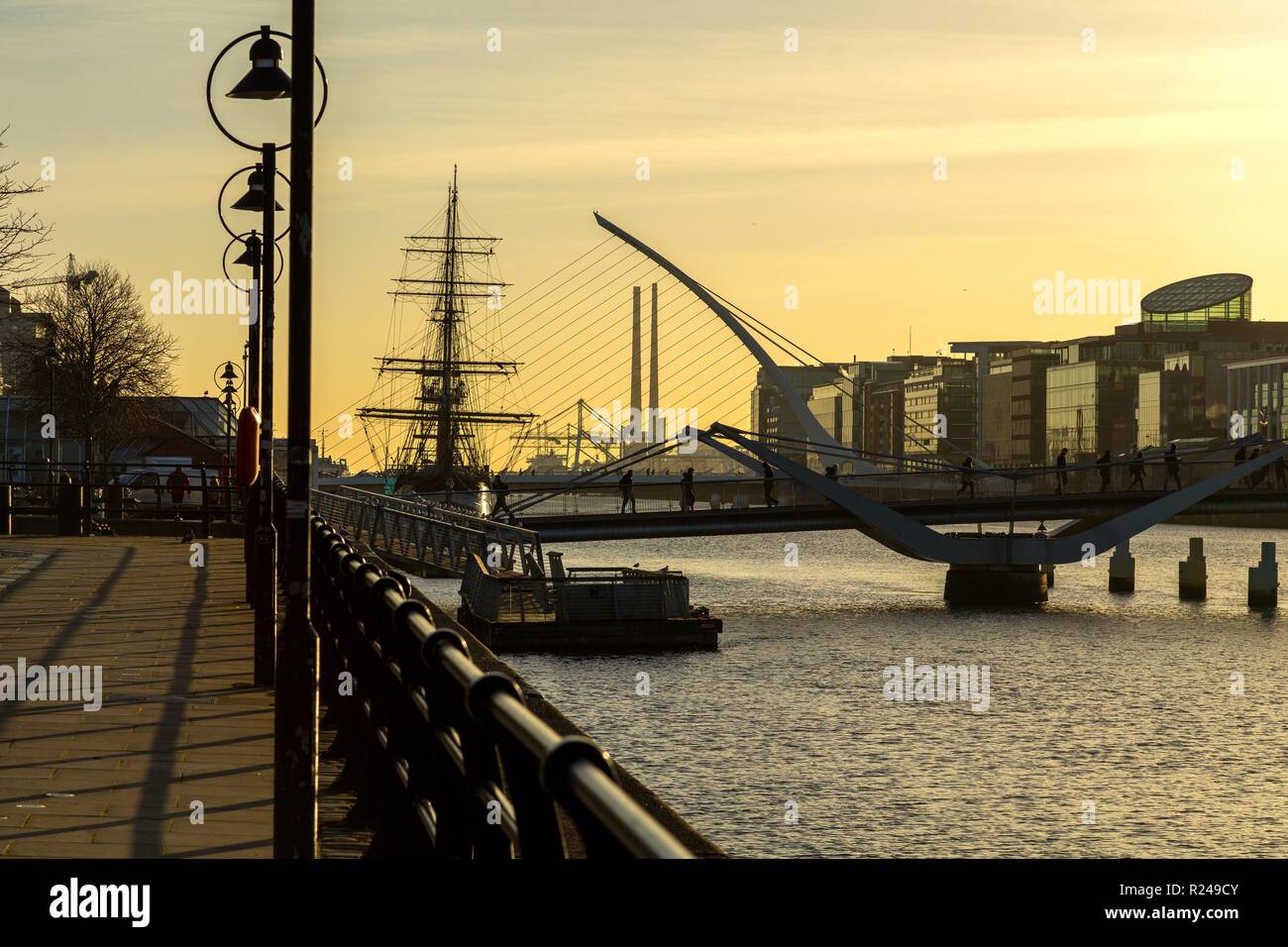 Il fiume Liffey, Dublino Repubblica di Irlanda, Europa Foto Stock