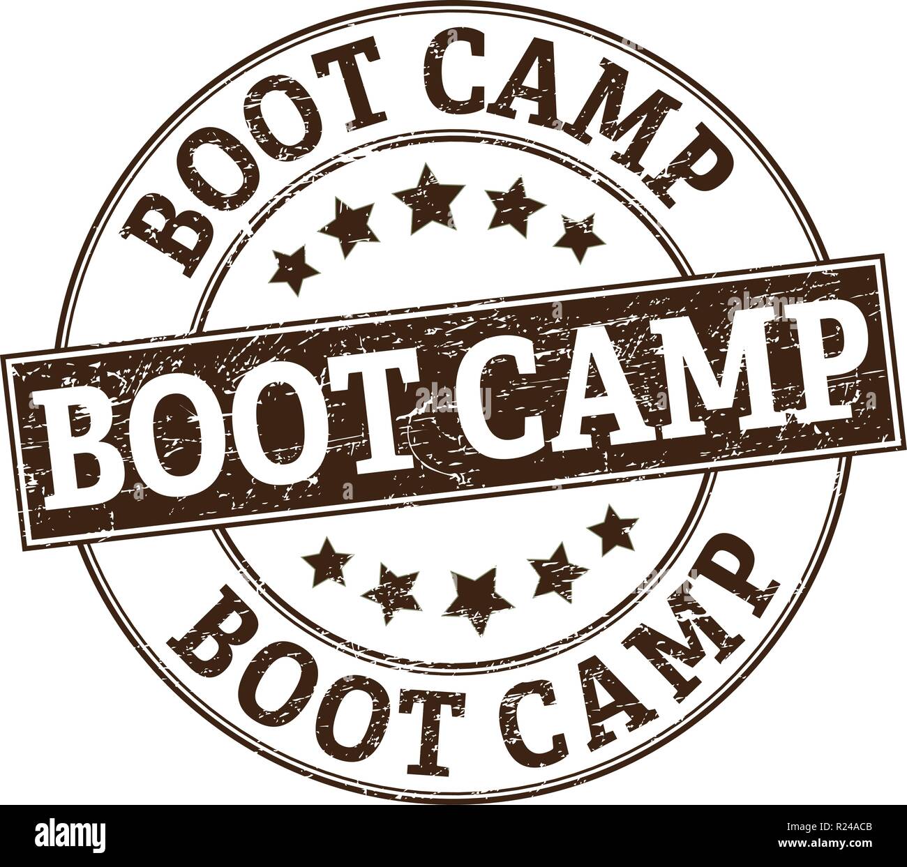 Vecchio retrò timbro di gomma su sfondo bianco Illustrazione Vettoriale