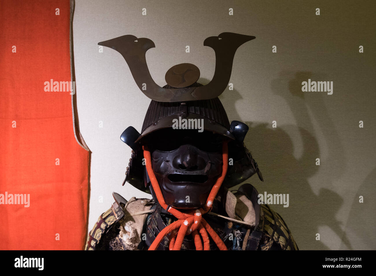 Abito Samurai al Aoyagi Samurai Manor Museum di Kakunodate, Giappone. Foto Stock