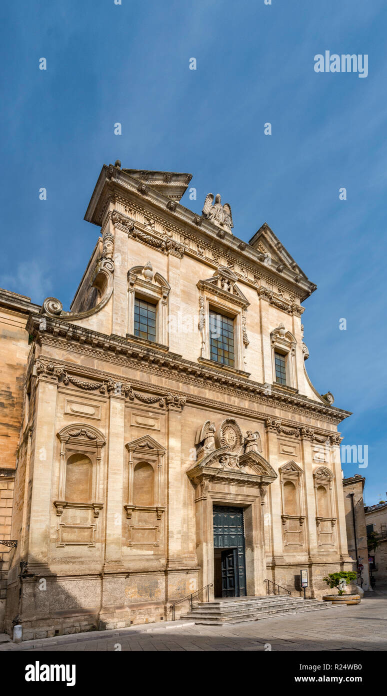 Chiesa del Gesu (Chiesa del Gesù), XVI secolo, stile Barocco di Lecce, Puglia, Italia Foto Stock