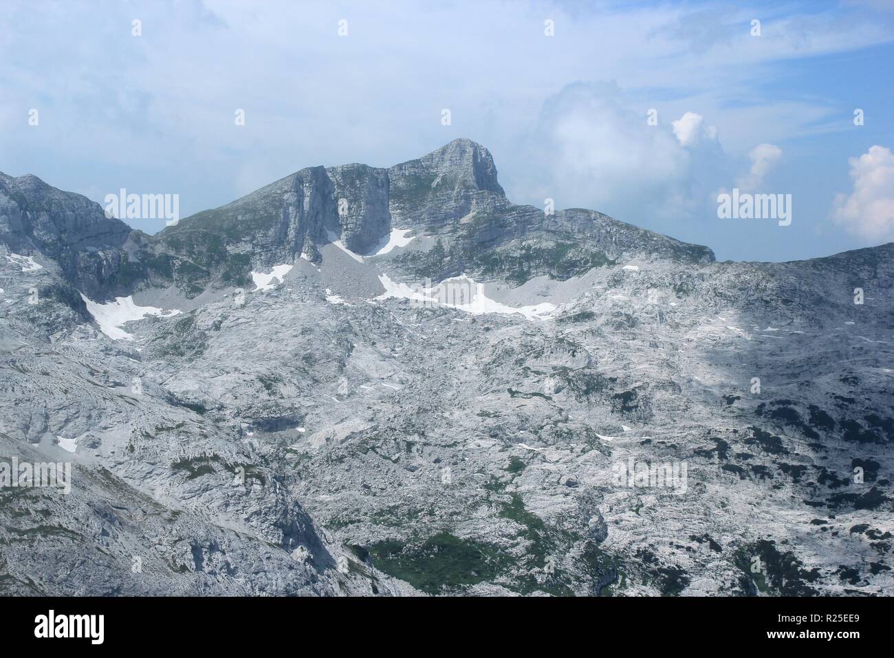 Monte Krn - Campo Di Battaglia Della Prima Guerra Mondiale, Alpi Giulie, Sentiero Pedonale Juliana, Sentiero Alpe Adria, Slovenia, Europa Centrale Foto Stock