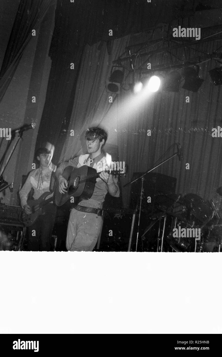 Aztec live della telecamera a James Byrom Hall Liverpool circa 1983. Foto Stock