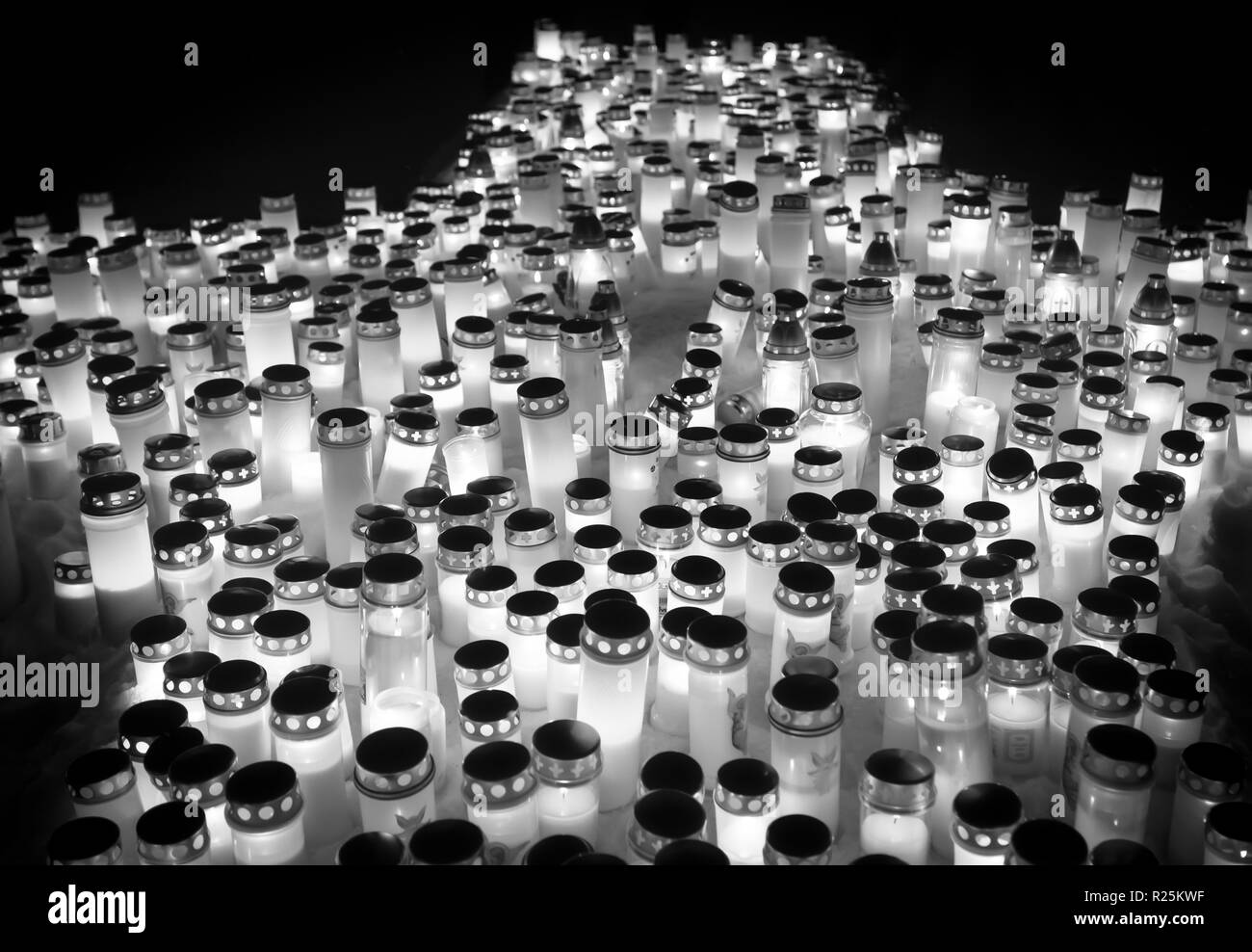 Foto del memorial candele. Foto Stock