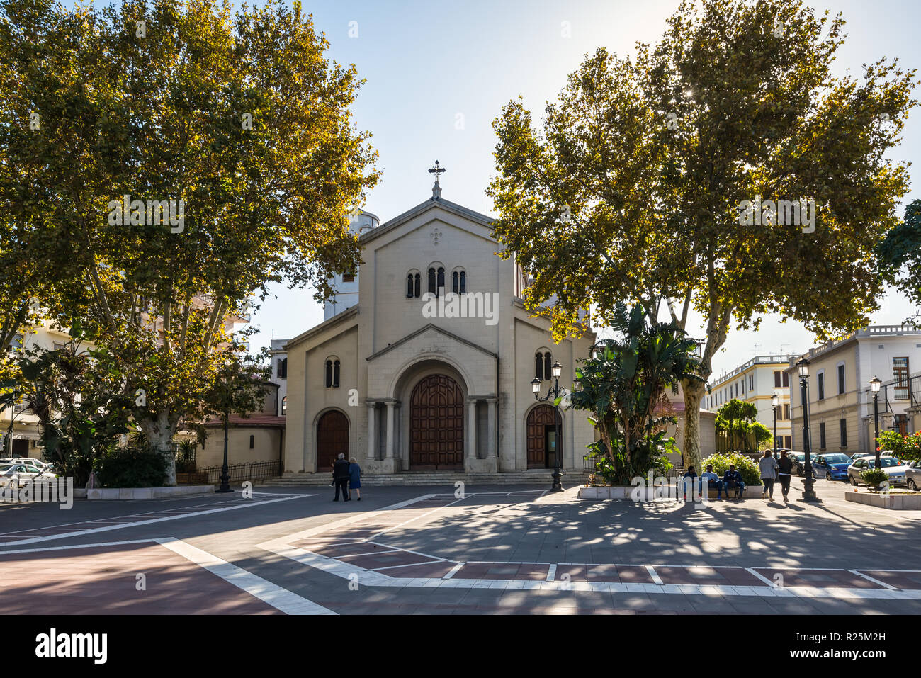Reggio Calabria, Italia - 30 Ottobre 2017: la chiesa di Sant'Agostino è un edificio sacro di Reggio Calabria si trova in Piazza Sant Agostino in Regg Foto Stock