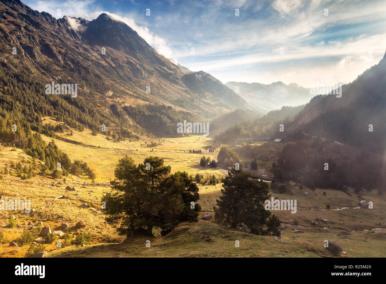 Llanos del Hospital, Pirenei, Spagna Foto Stock