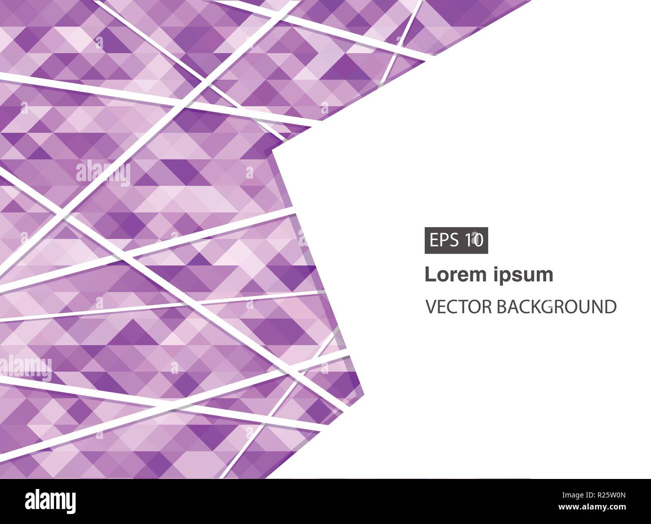 Viola geometrica astratta background aziendale per presentazioni, brochure, vettore. EPS 10 Illustrazione Vettoriale