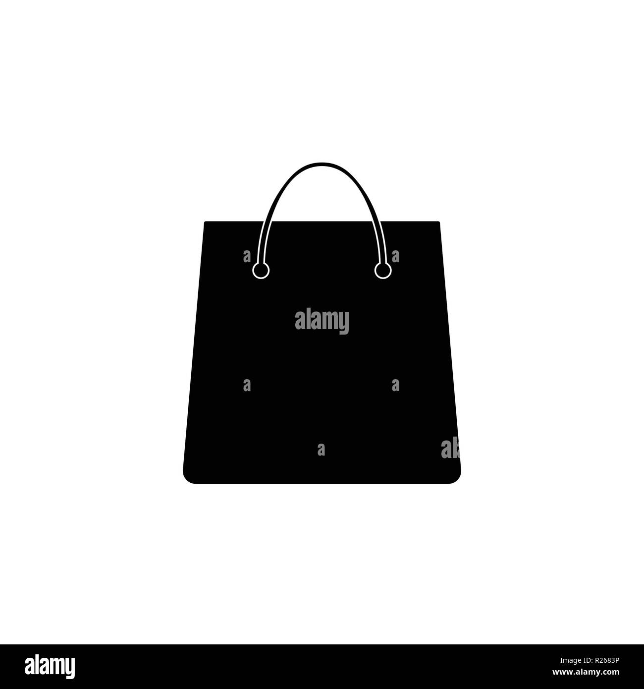 Shopping bag icona. Illustrazione Vettoriale. Design piatto Illustrazione Vettoriale