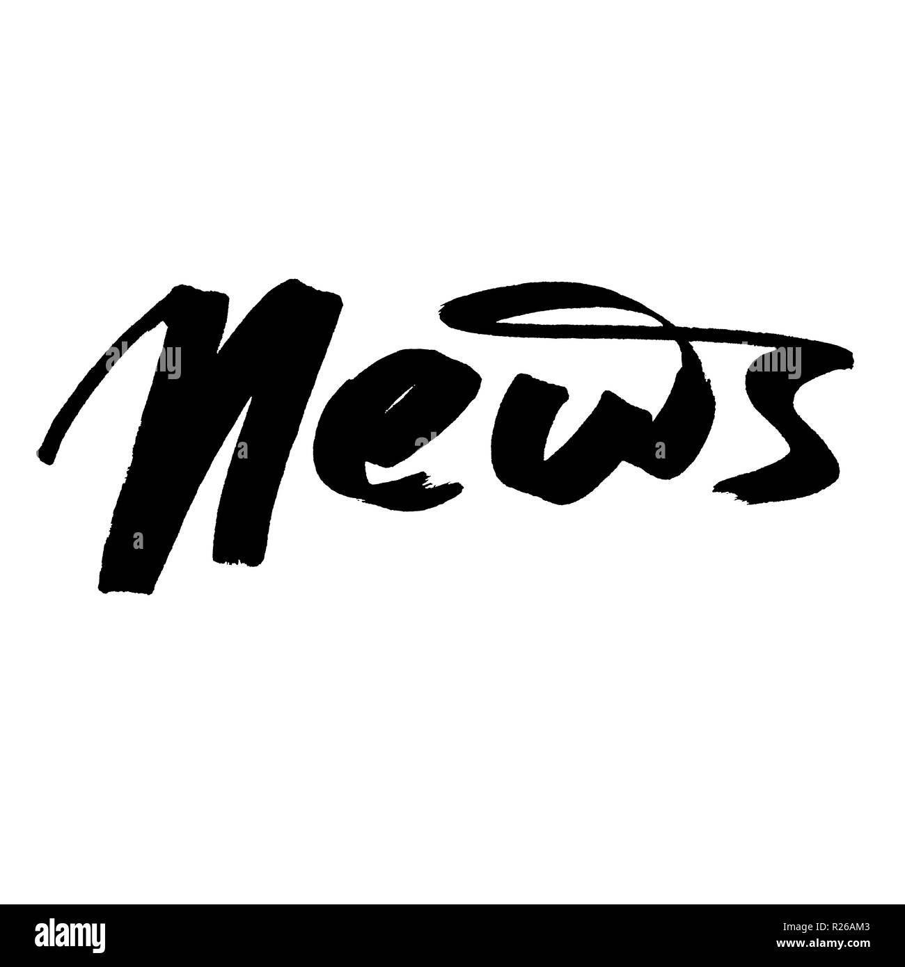 News - Moderna calligrafia, disegnato a mano scritte di inchiostro Foto Stock