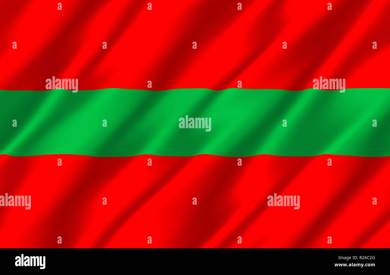 Transnistria 3D sventola bandiera illustrazione. La texture può essere utilizzato come sfondo. Foto Stock