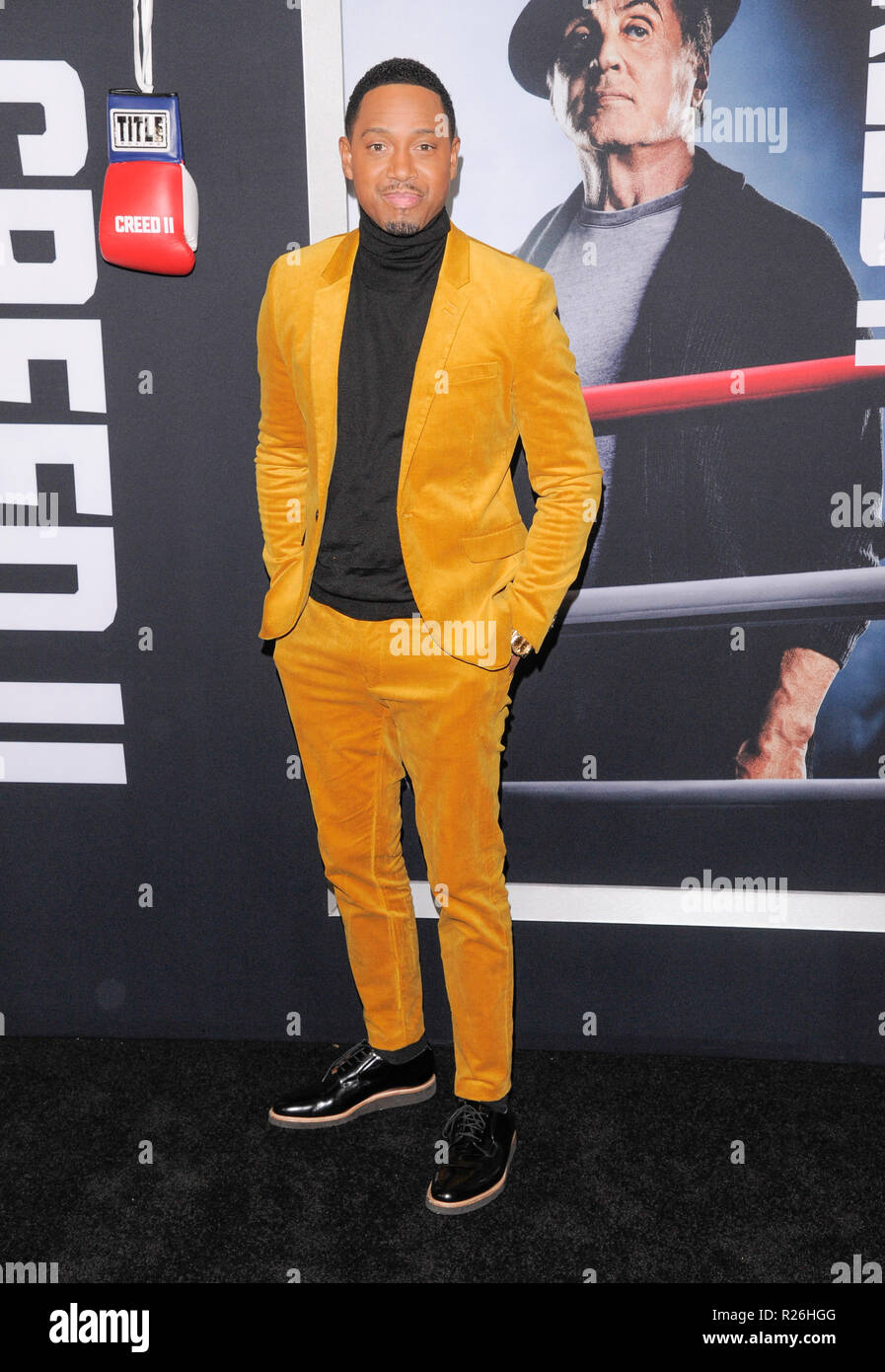 New York, NY - Novembre 14, 2018: Terrence Jenkins assiste i Creed II New York Premiere a AMC Loews Lincoln Square Foto Stock
