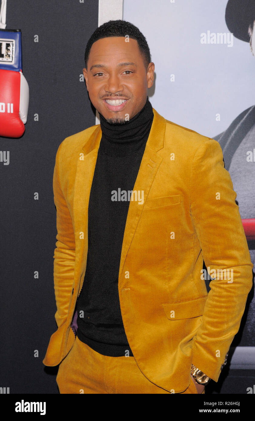 New York, NY - Novembre 14, 2018: Terrence Jenkins assiste i Creed II New York Premiere a AMC Loews Lincoln Square Foto Stock