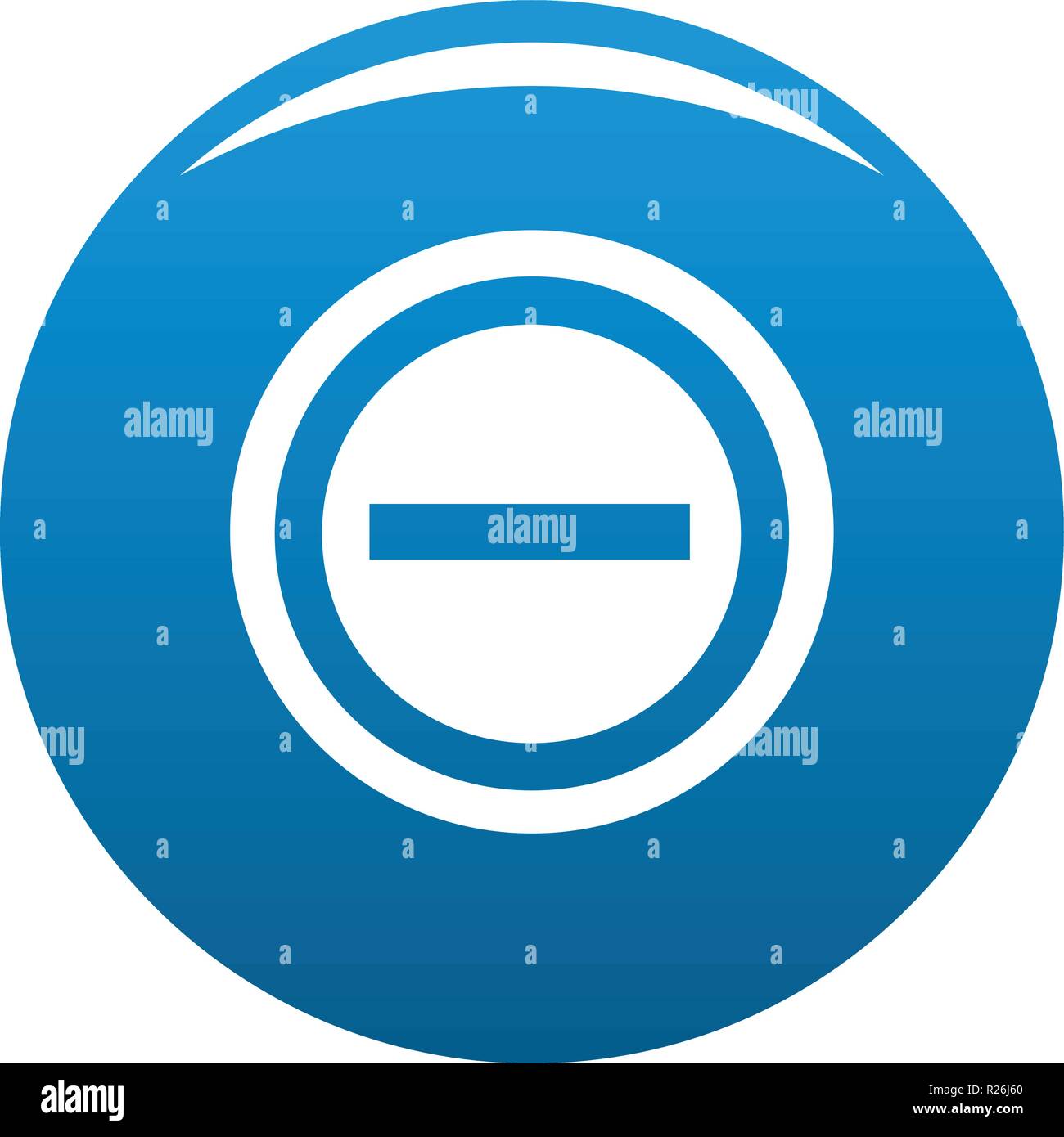 Icona meno vettore cerchio blu isolato su sfondo bianco Immagine e  Vettoriale - Alamy
