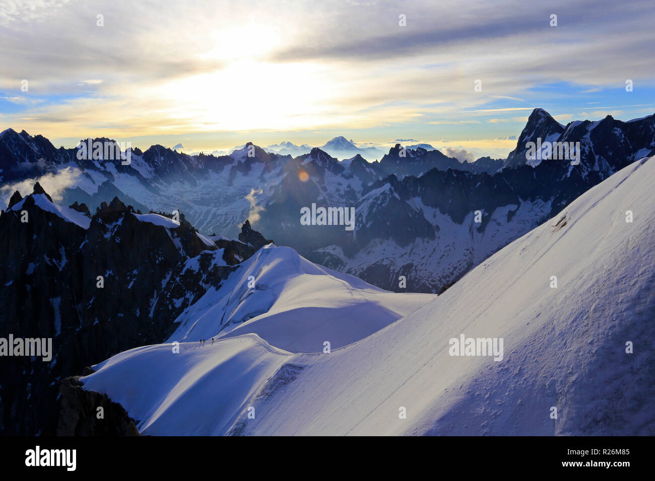 Chamonix Aiguille du Midi Foto Stock