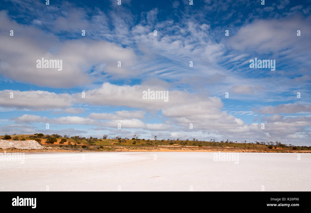 Il lago di Hart utilizzato per essere estratto per il sale Foto Stock