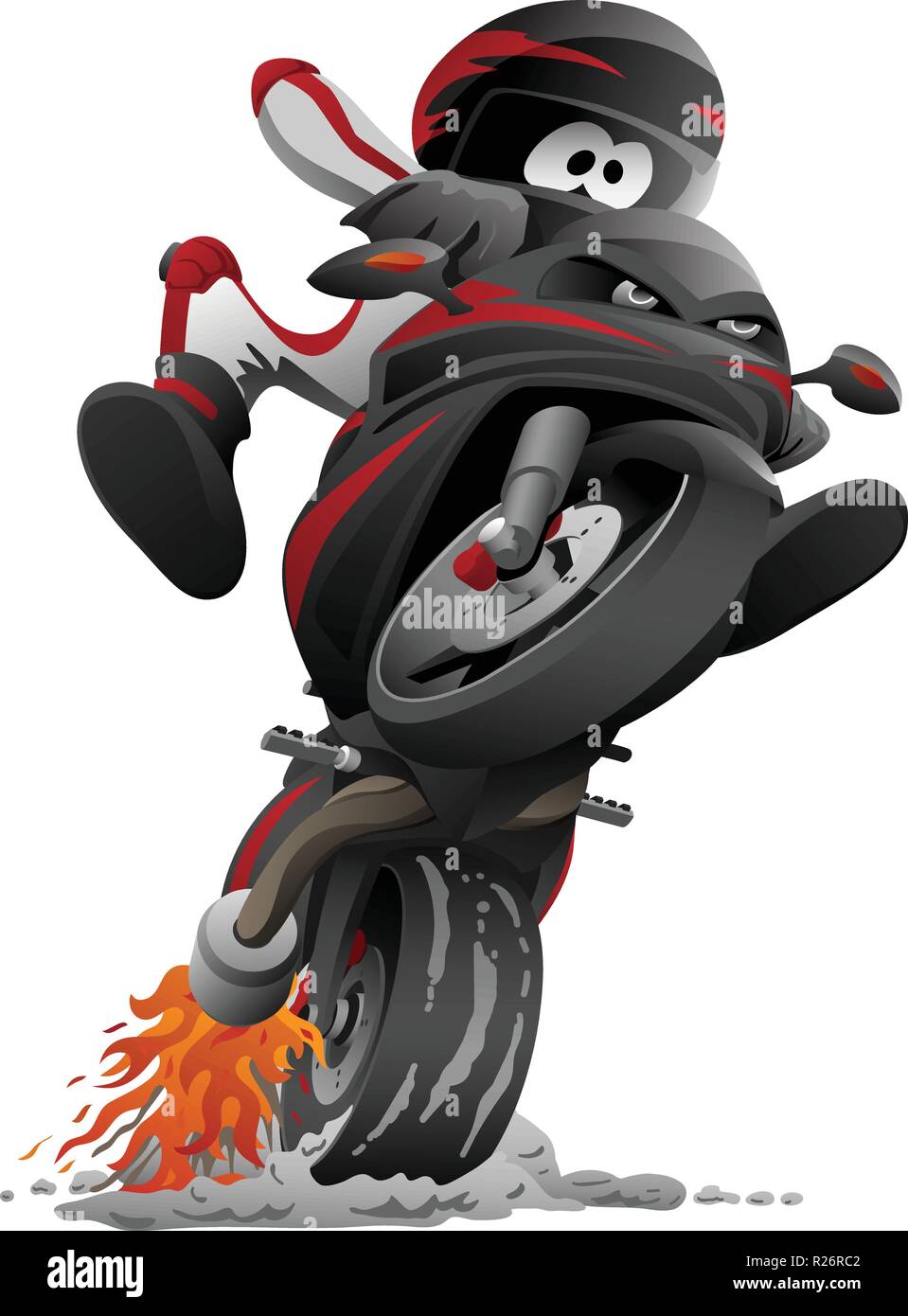 Sportbike vettore di moto cartoon illustrazione Illustrazione Vettoriale