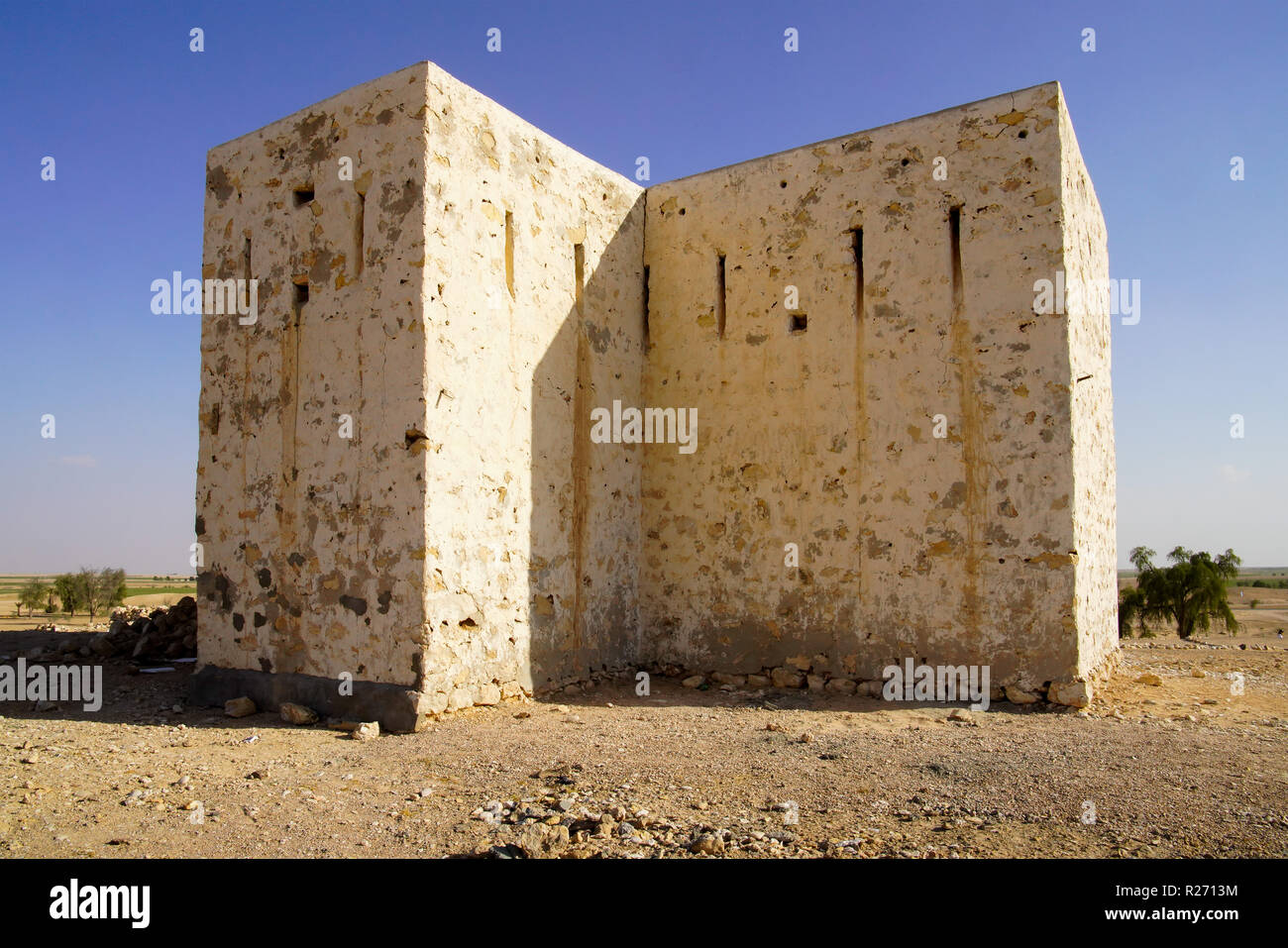 Sito archeologico di Ubar nei pressi di Shisr, Rub' al Khali, la Empty Quarter, Oman. Foto Stock