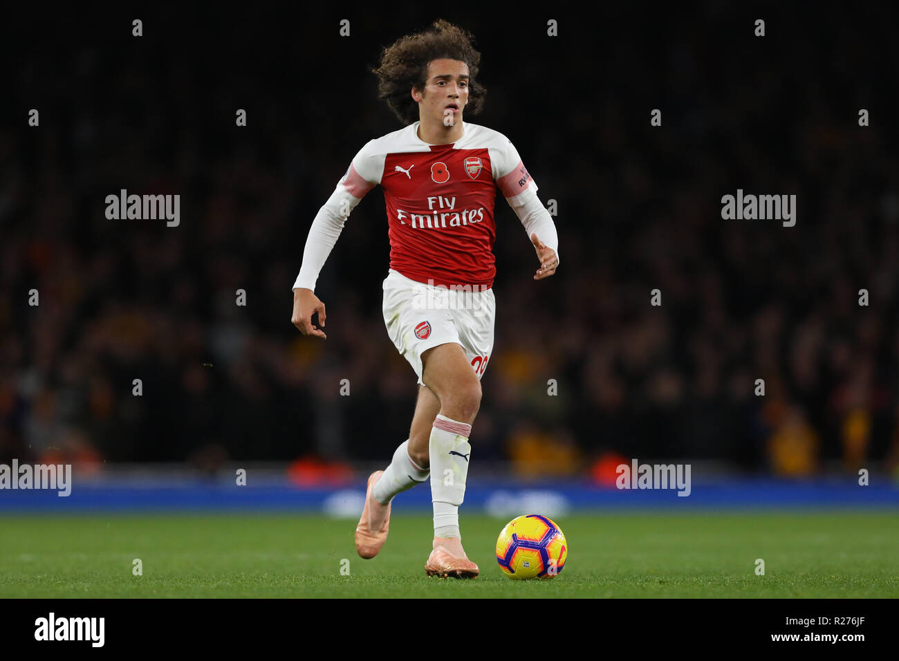 Matteo Guendouzi di Arsenal - Arsenal v Wolverhampton Wanderers, Premier League, Emirates Stadium, Londra (Holloway) - 11 novembre 2018 Foto Stock