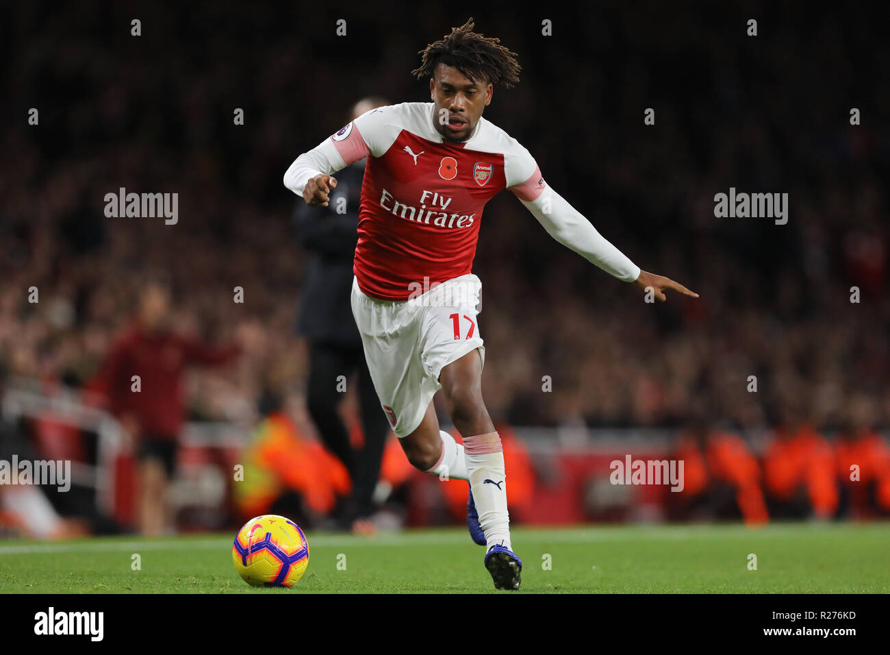 Alex Iwobi di Arsenal - Arsenal v Wolverhampton Wanderers, Premier League, Emirates Stadium, Londra (Holloway) - 11 novembre 2018 Foto Stock
