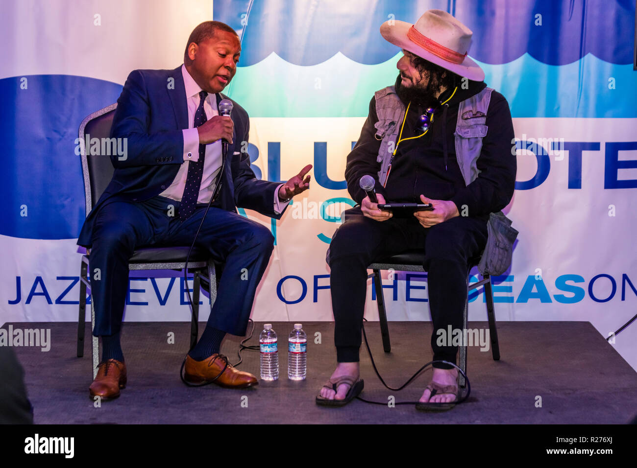 DON era interviste Wynton Marsalis presso la 61MONTEREY JAZZ FESTIVAL - Monterey, California Foto Stock