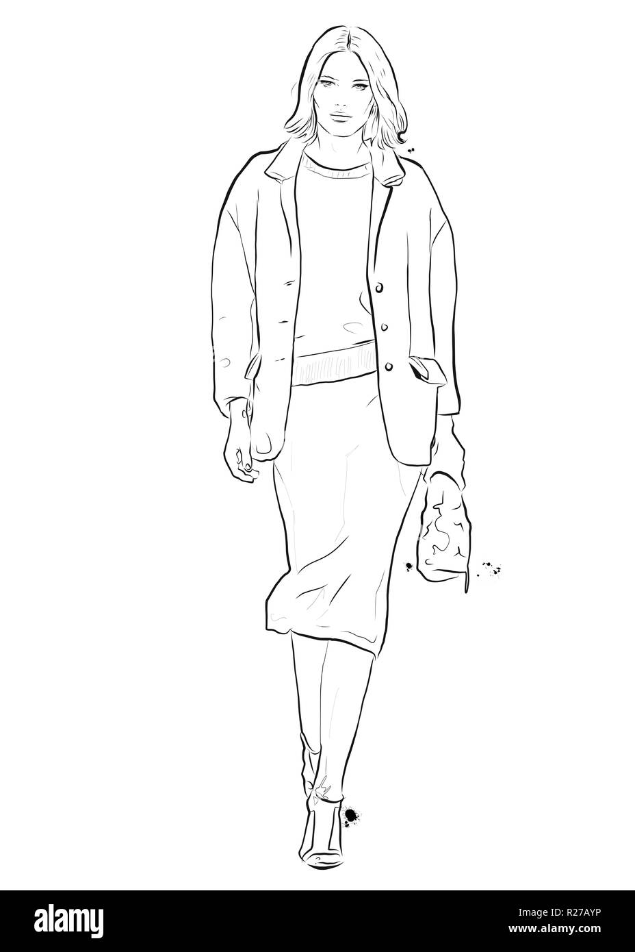 Alta Moda ragazza modello Foto Stock