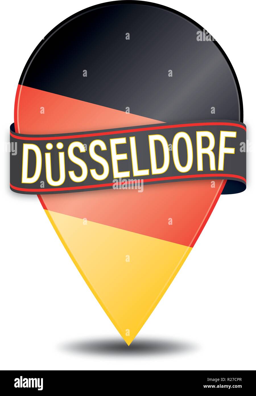 Navigazione lucida perno con sfondo bianco Illustrazione Vettoriale