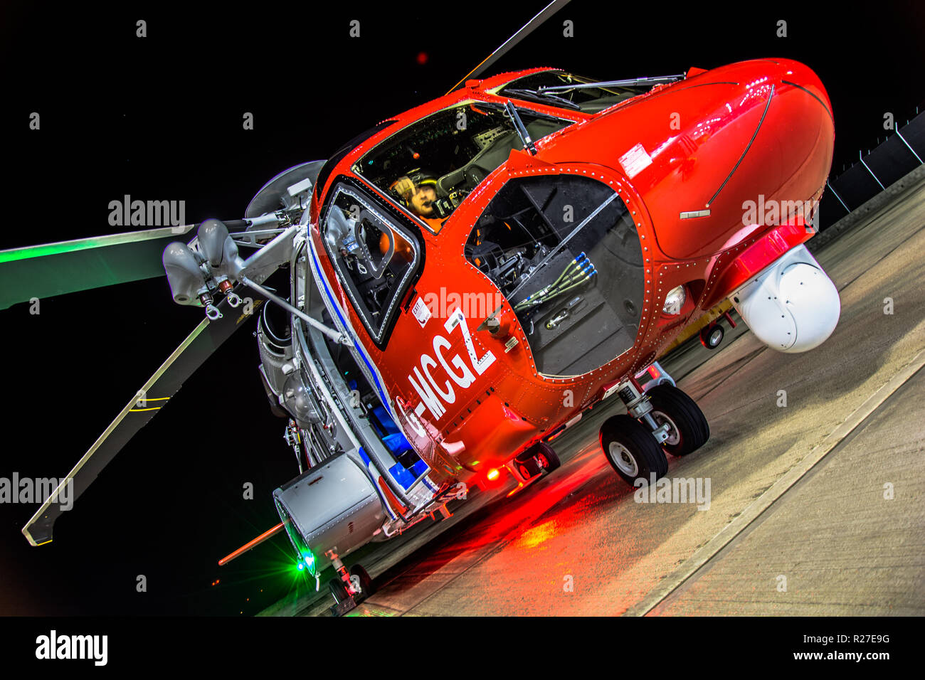 HM Coastguard S92 elicottero di ricerca e salvataggio Foto Stock
