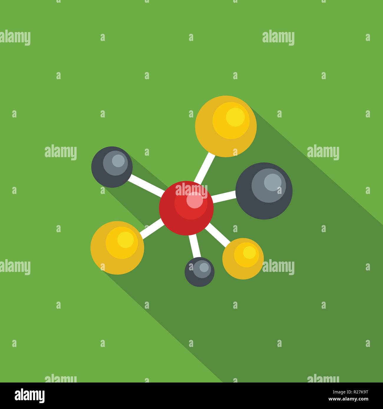 Reticolo atomico icona. Illustrazione piana del reticolo atomico icona vettore per il web Illustrazione Vettoriale
