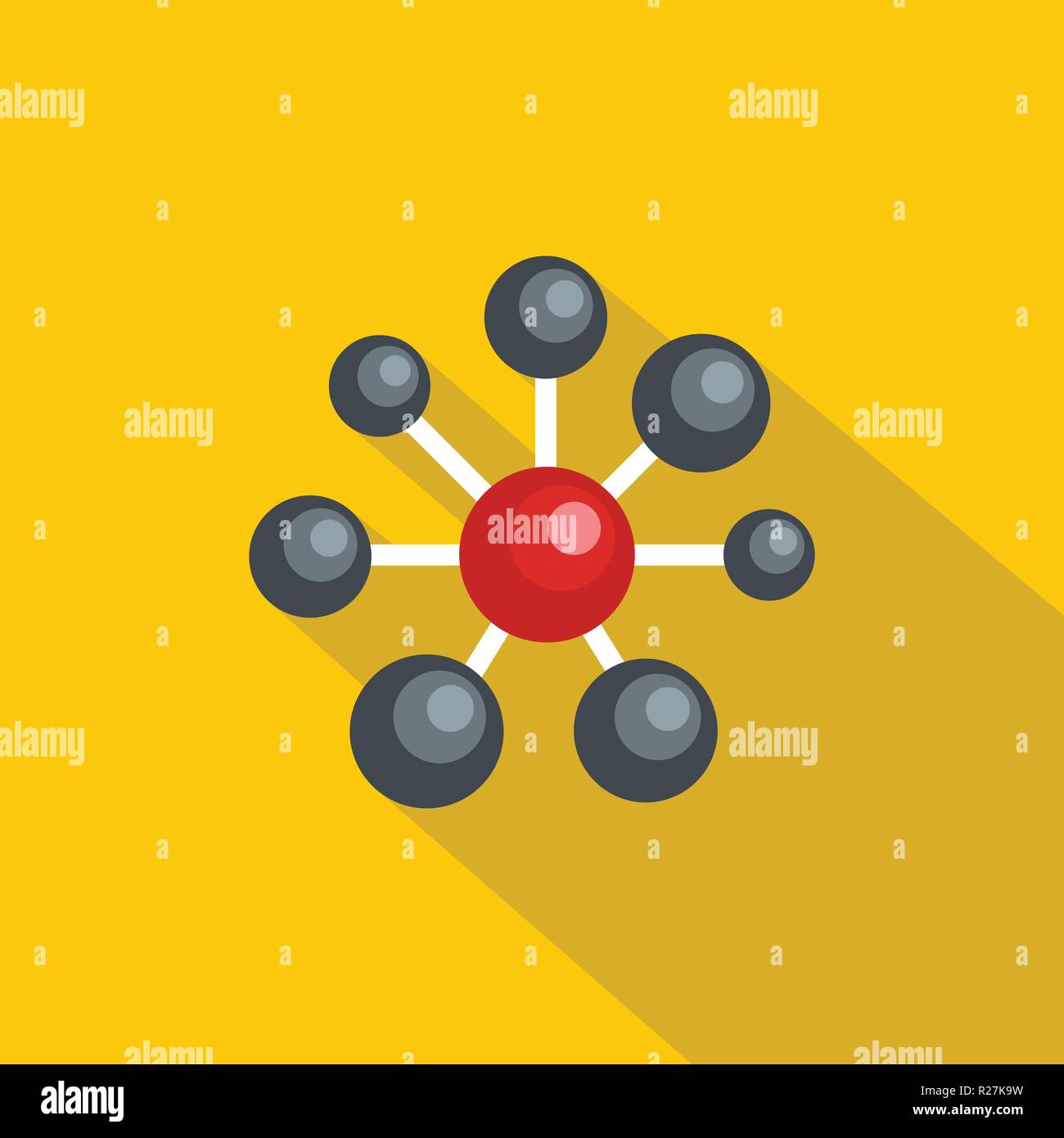 Round Icona Reticolo. Illustrazione piana del reticolo round icona vettore per il web Illustrazione Vettoriale