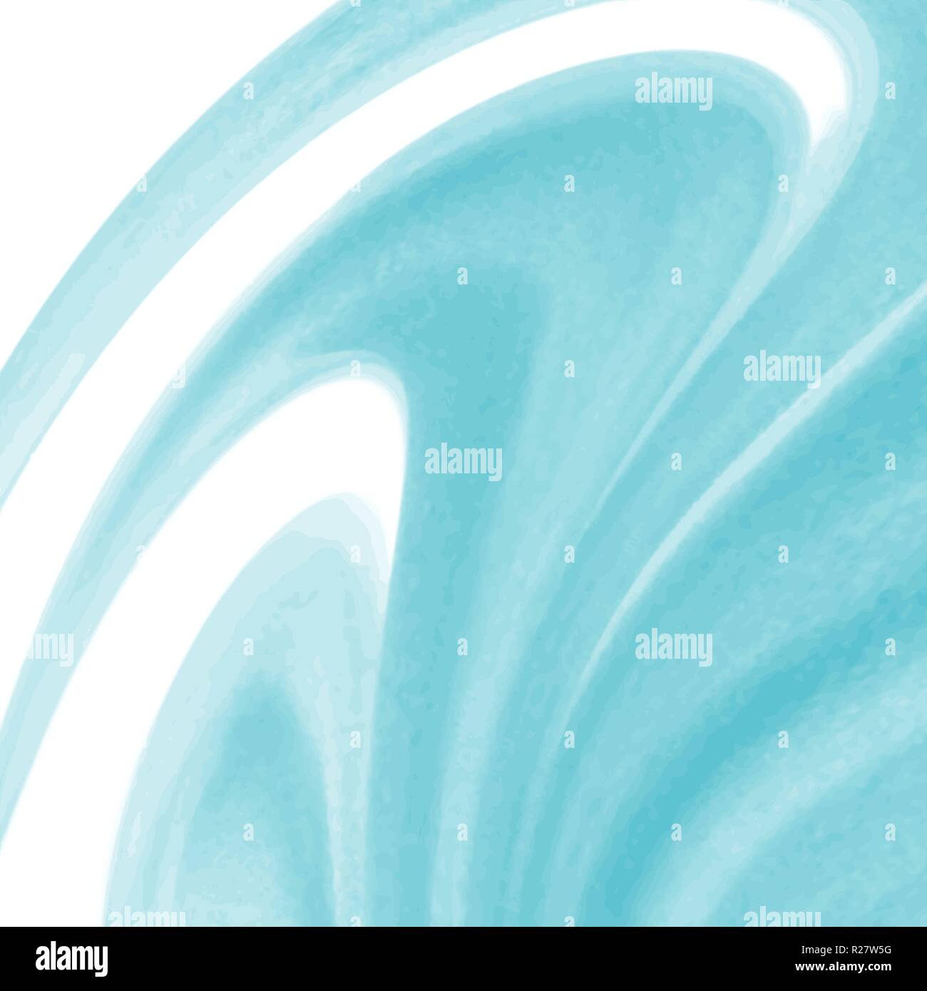 Acquerello blu onda astratta configurazione di sfondo, illustrazione vettoriale Illustrazione Vettoriale