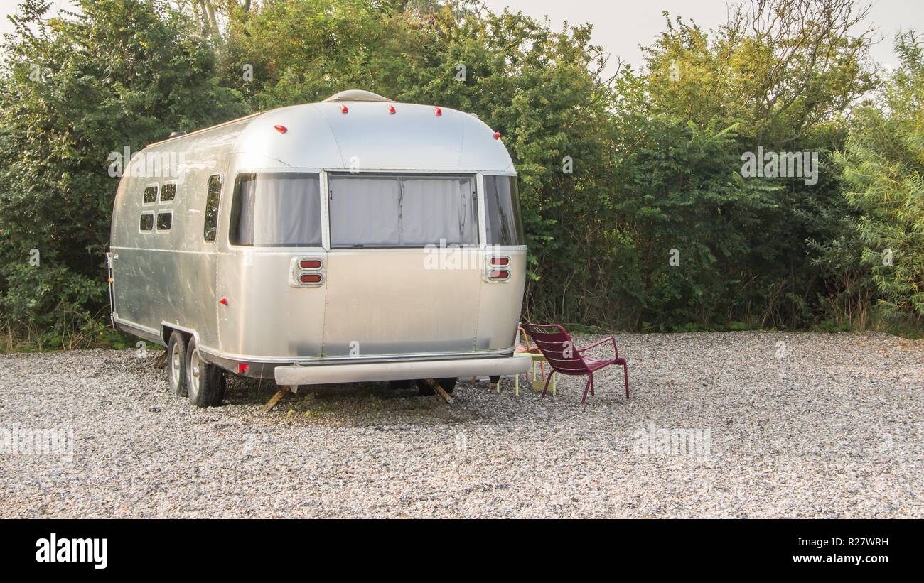 Aereiforme camper in un campeggio nei Paesi Bassi Foto Stock