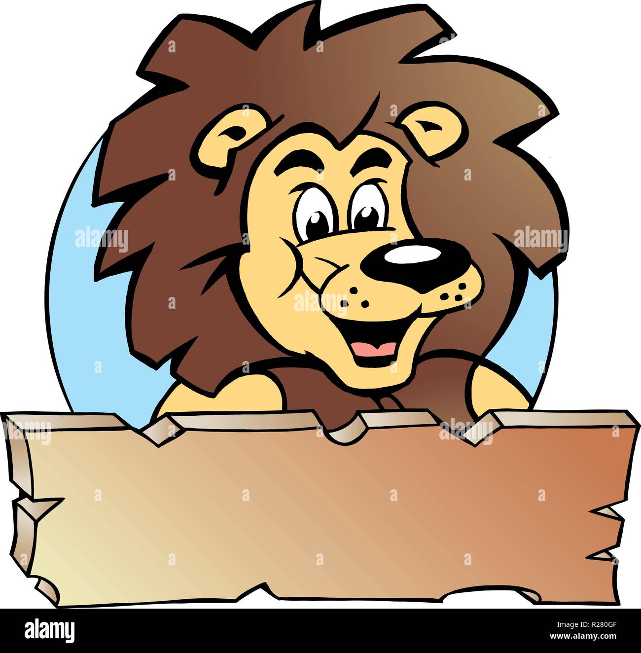 Disegnate a mano illustrazione vettoriale di un orgoglioso Re Leone - Logo Design Illustrazione Vettoriale