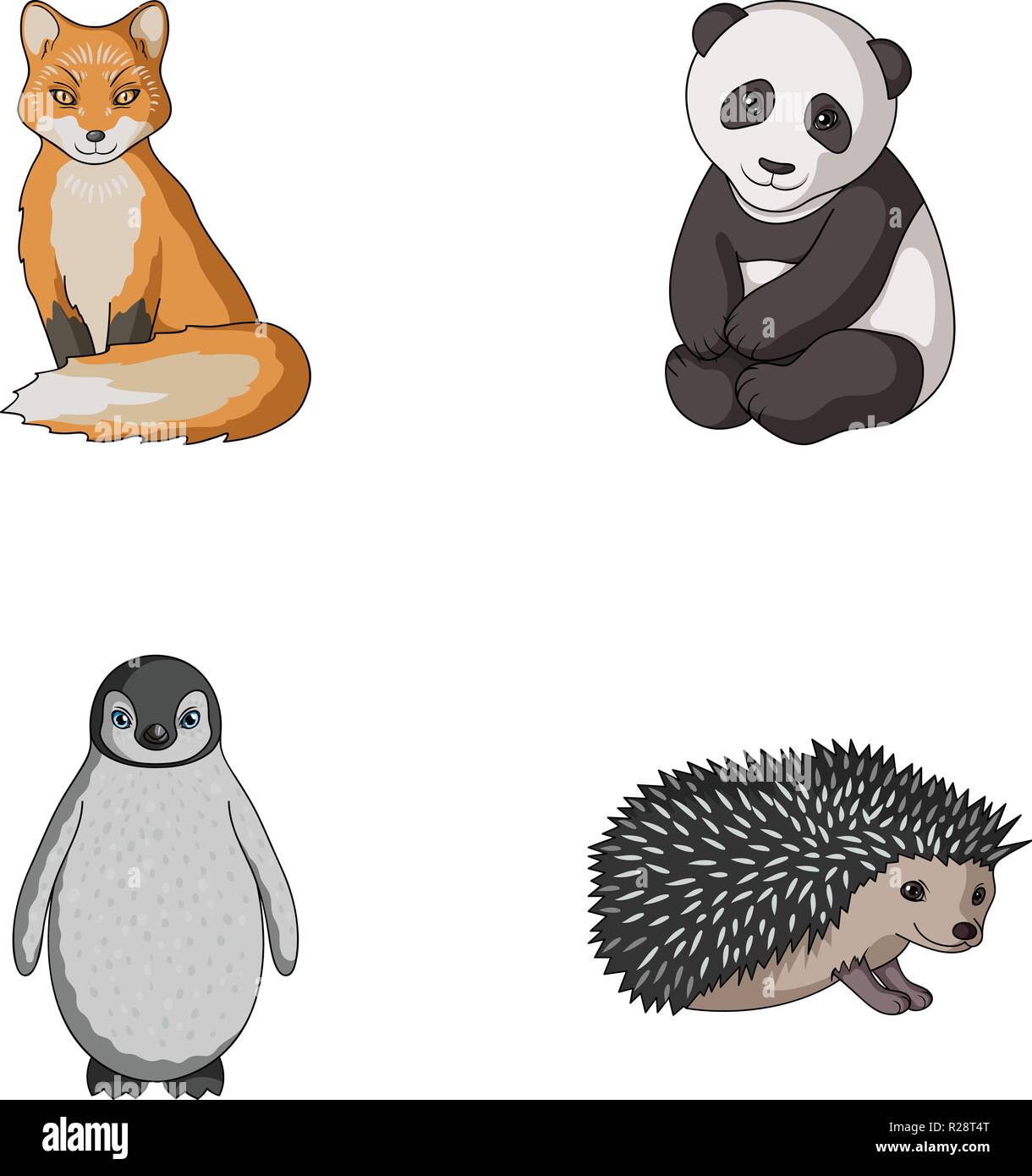 Fox Panda Riccio Pinguino E Altri Animali Gli Animali Raccolta Di Set Di Icone In Stile Cartoon Simbolo Vettore Illustrazione Stock Immagine E Vettoriale Alamy