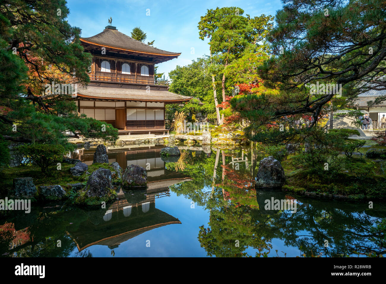 Tempio del Padiglione di Argento a Kyoto, Giappone Foto Stock