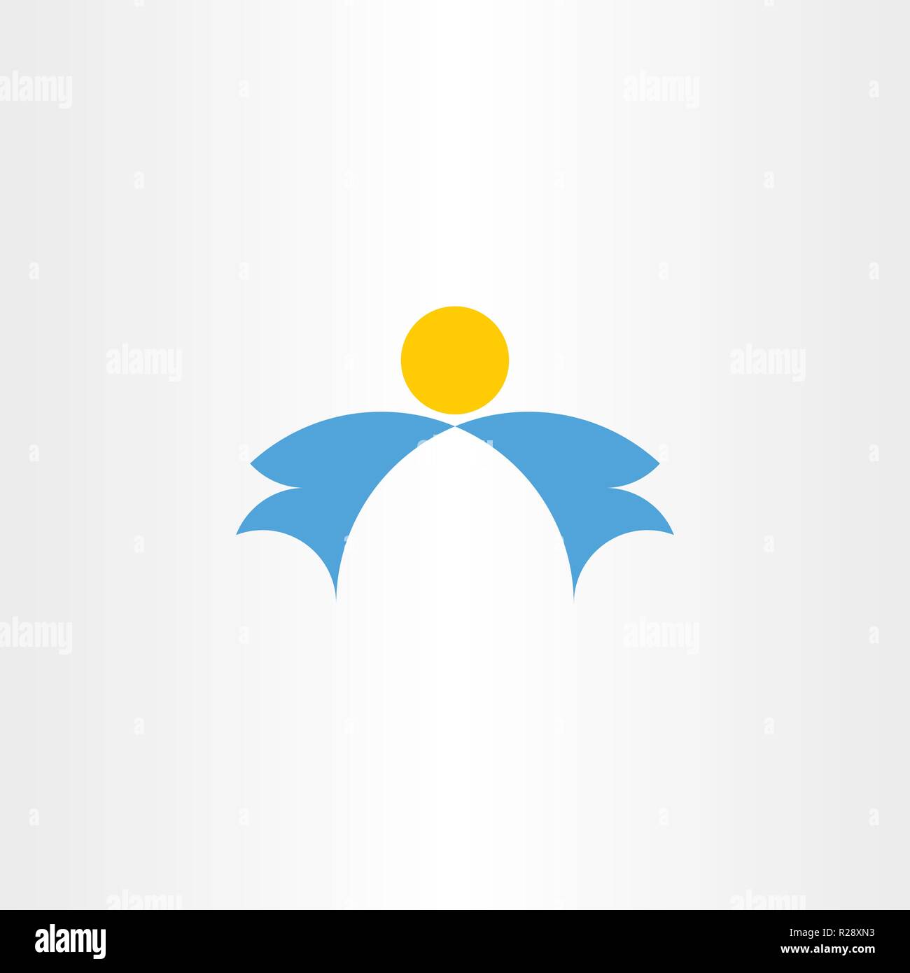 Angel Wings icona vettore logo design Illustrazione Vettoriale